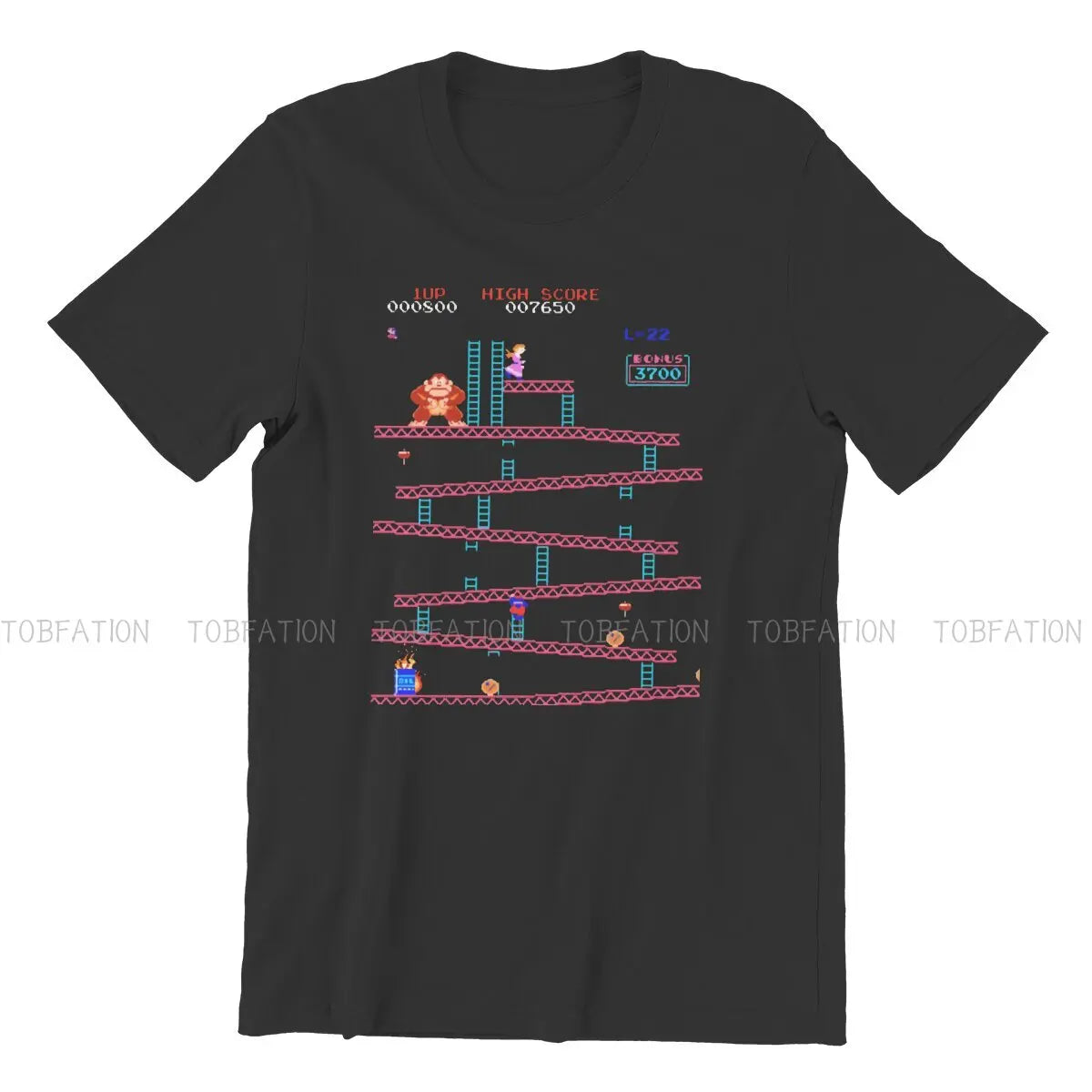Donkey Kong Game 100% Cotton TShirts High Score