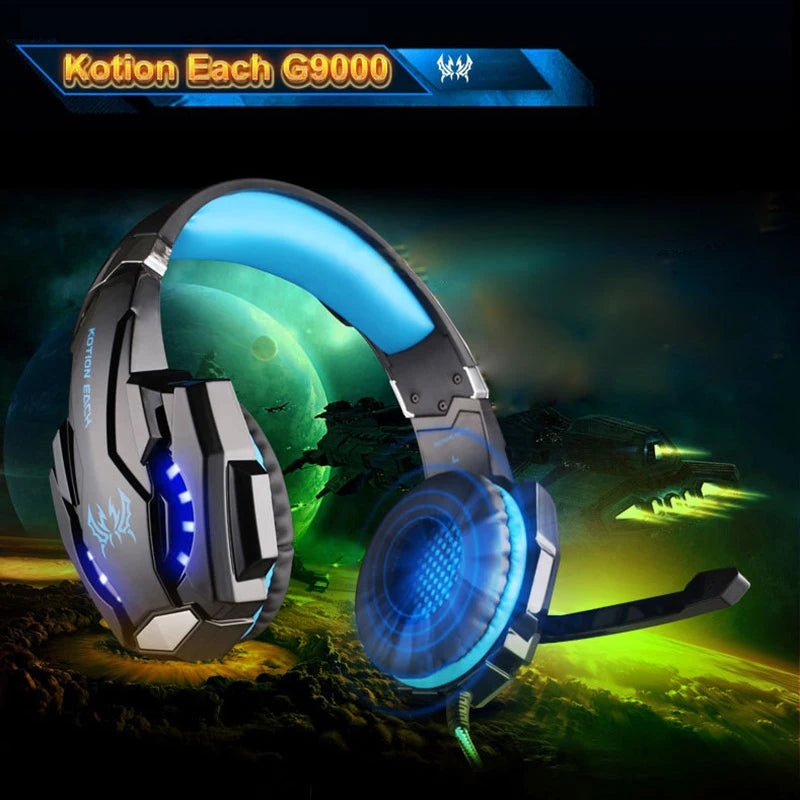 G9000 Gaming Headset Over-Ear Wired Headphones Deep Bass Stereo