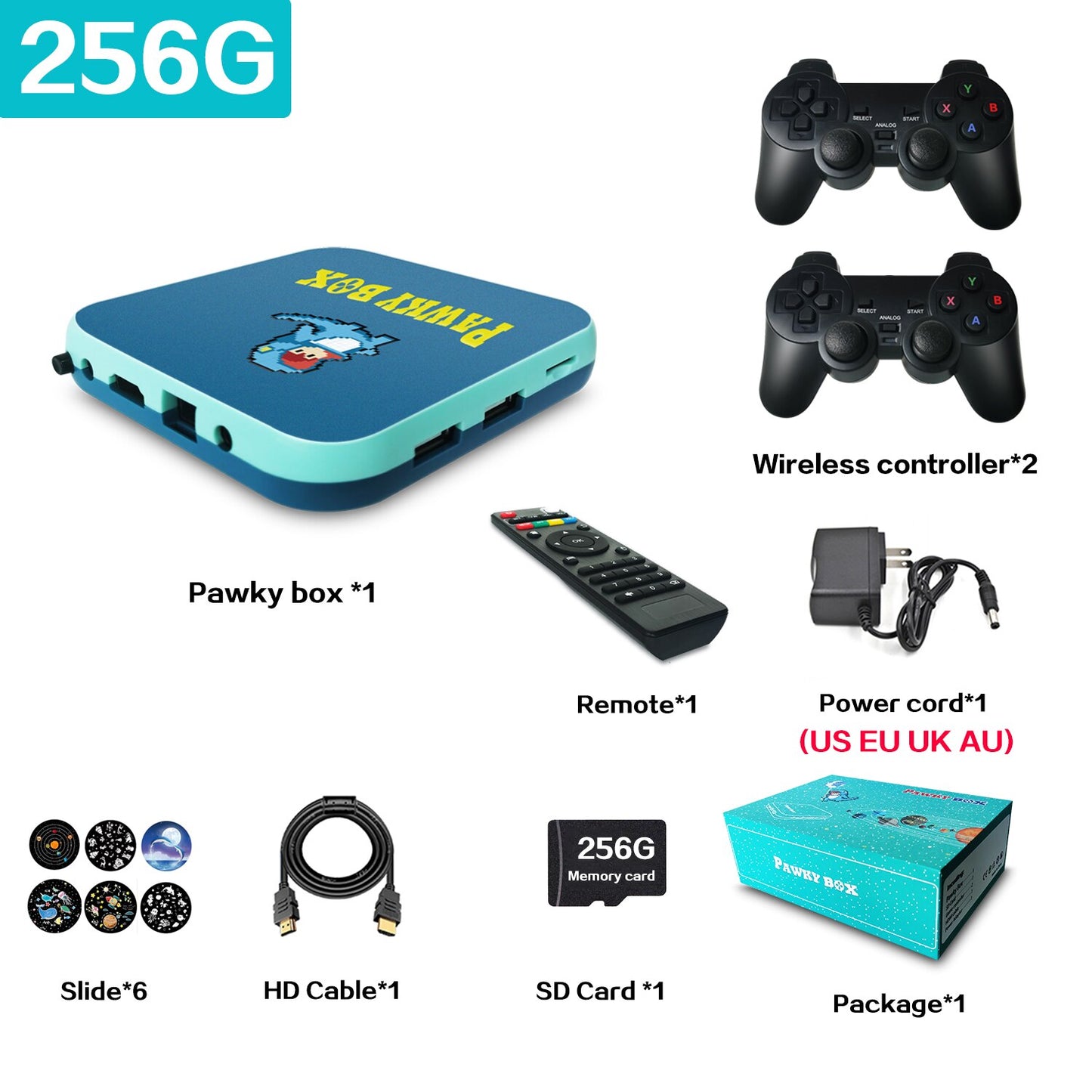 Pawky Box Game Console  50000+ Games Super Console