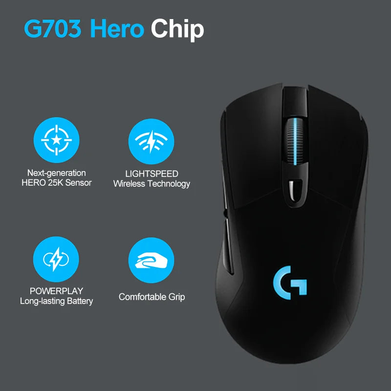 Logitech G703 LIGHTSPEED HERO Sensor E-sports Gaming Mouse