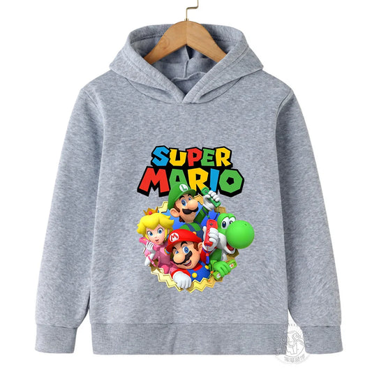 Hoodie Children's Sweatshirt Marios Pullover Fashion Boys and Girls Clothing