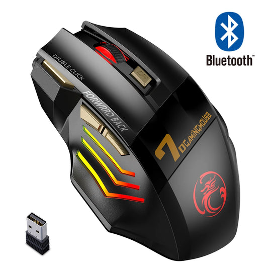 Rechargeable Bluetooth Mouse Wireless PC Gamer Mouse Computer