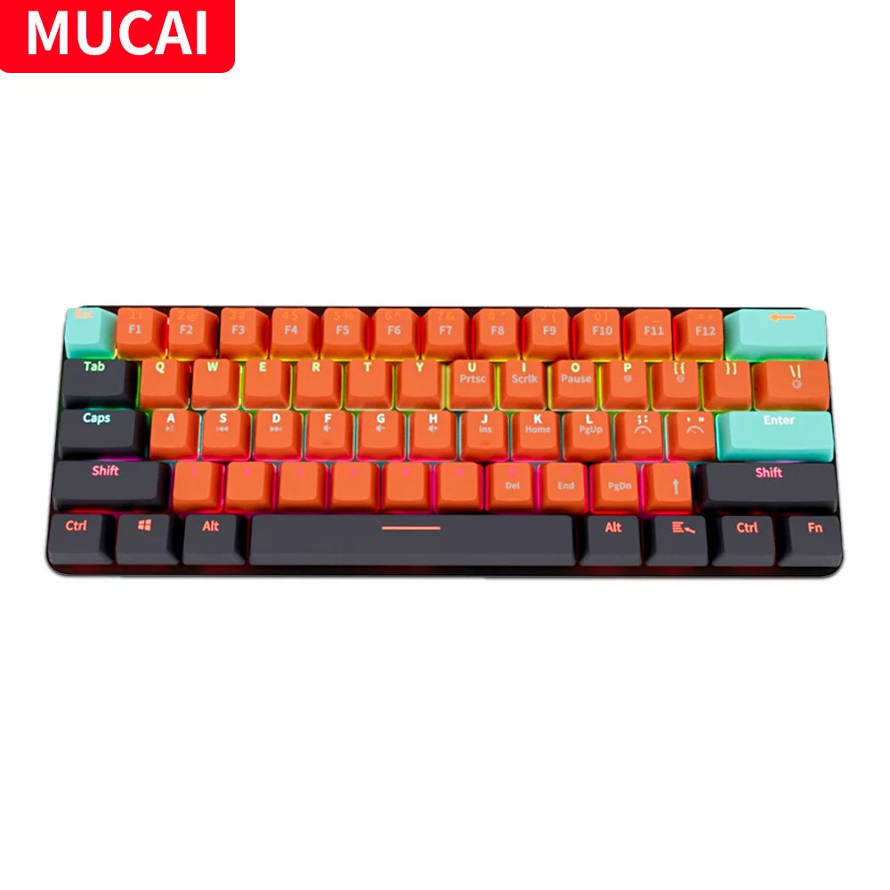 MUCAI MKA610  Mini Mechanical Gaming Wired Keyboard Red Switch Computer