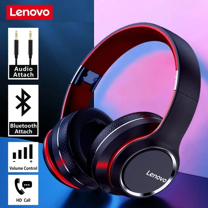 Lenovo HD200 Bluetooth Earphones Over-ear Foldable Computer Wireless Headphones