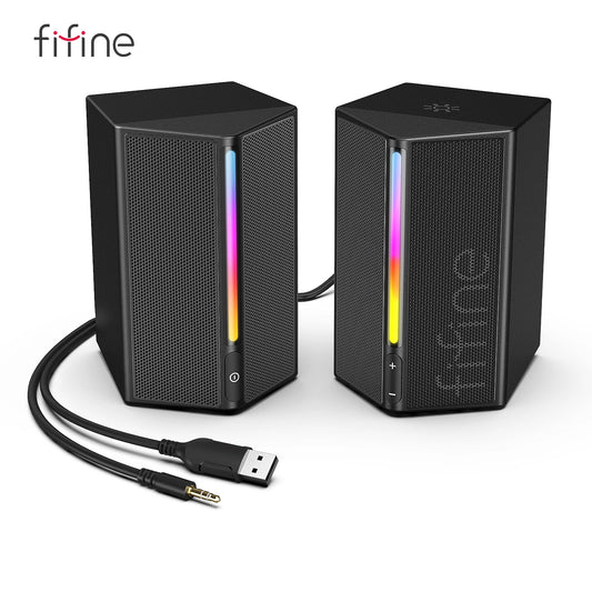 FIFINE Gaming Sound Box with Stereo Surround Sound control .