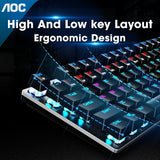 AOC GK410 104 Keys Metal Panel Mechanical Keyboard game computer