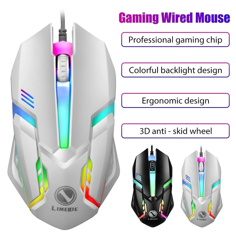 E Sports LED Luminous Backlit Wired Mouse