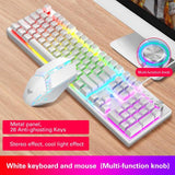 Wired Gaming Keyboard and Mouse Combos Metal Panel Multimedia